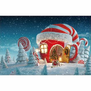 kersthuis-Kerstmis-kersttafel-rechthoekige placemat
