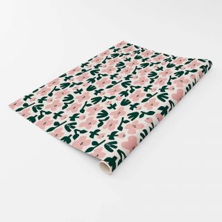 roze-tulpen-groen-klaprozen-vrolijk tafelzeil