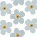 vrolijk tafelkleed-tafelkleed met bloemen-wit-grijs